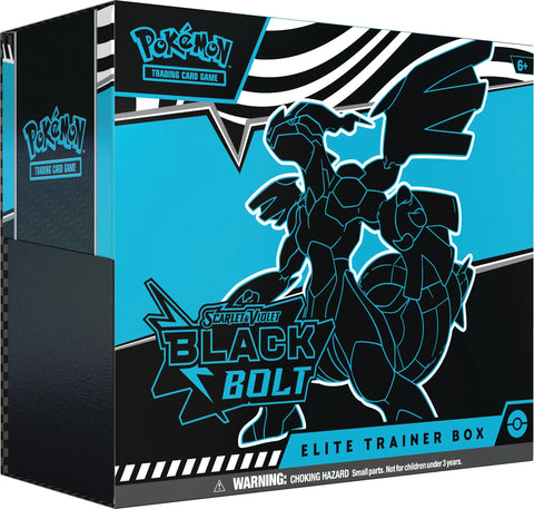 Frontansicht einer Elite Trainer Box der Pokémon TCG Erweiterung Black Bolt