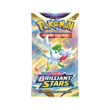Frontansicht eines Booster der Pokémon TCG Erweiterung Brilliant Stars