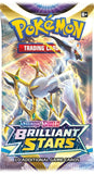 Frontansicht eines Booster der Pokémon TCG Erweiterung Brilliant Stars