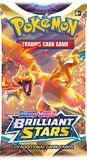 Frontansicht eines Booster der Pokémon TCG Erweiterung Brilliant Stars