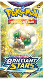 Frontansicht eines Booster der Pokémon TCG Erweiterung Brilliant Stars