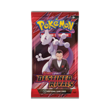 Frontansicht eines Boosterpacks der Pokémon TCG Erweiterung Destined Rivals