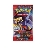 Frontansicht eines Boosterpacks der Pokémon TCG Erweiterung Destined Rivals