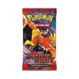 Frontansicht eines Boosterpacks der Pokémon TCG Erweiterung Destined Rivals