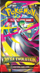Frontansicht eines Boosterpacks der Pokémon TCG Erweiterung Mega Evolution
