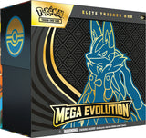 Frontansicht einer Elite Trainer Box der Pokémon TCG Erweiterung Mega Evolution