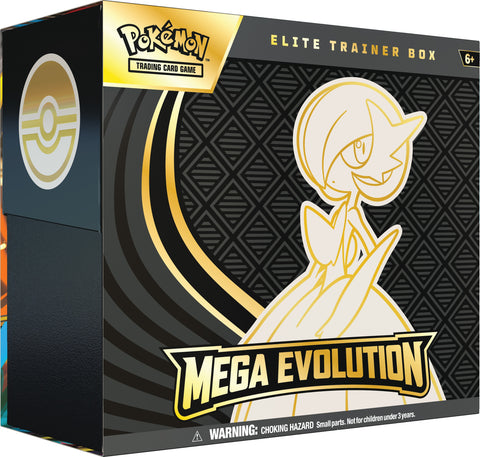 Frontansicht einer Elite Trainer Box der Pokémon TCG Erweiterung Mega Evolution