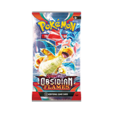 Frontansicht eines Booster der Pokémon TCG Erweiterung Obsidian Flames