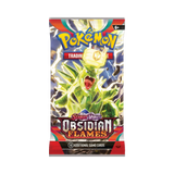 Frontansicht eines Booster der Pokémon TCG Erweiterung Obsidian Flames