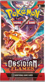Frontansicht eines Booster der Pokémon TCG Erweiterung Obsidian Flames