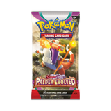 Frontansicht eines Booster der Pokémon TCG Erweiterung Paldea Evolved