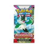 Frontansicht eines Booster der Pokémon TCG Erweiterung Paldea Evolved
