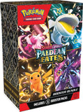 Frontansicht eines Boosterbundles der Pokémon TCG Erweiterung Paldean Fates
