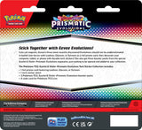 Rückansicht einer Tech Sticker Collection der Pokémon TCG Erweiterung Prismatic Evolutions