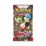 Frontansicht eines Booster Packs der Pokémon TCG Erweiterung Scarlet & Violet Base