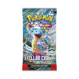 Frontansicht eines Boosterpacks der Pokémon TCG Erweiterung Stellar Crown