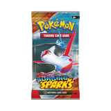 Frontansicht eines Boosterepack der Pokémon TCG Erweiterung Surging Sparks