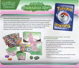 Rückansicht einer Elite Trainer Box der Pokémon TCG Erweiterung Paradox Rift
