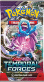 Frontansicht eines Booster Packs der Pokémon TCG Erweiterung Temporal Forces