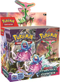 Frontansicht eines Booster Display der Pokémon TCG Erweiterung Temporal Forces